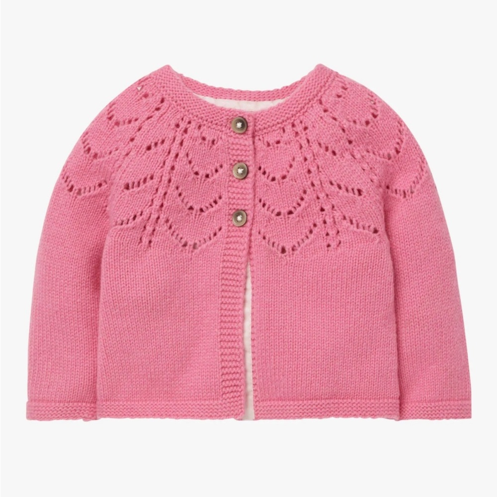 Mini Boden pink cardigan size 6-12 mo